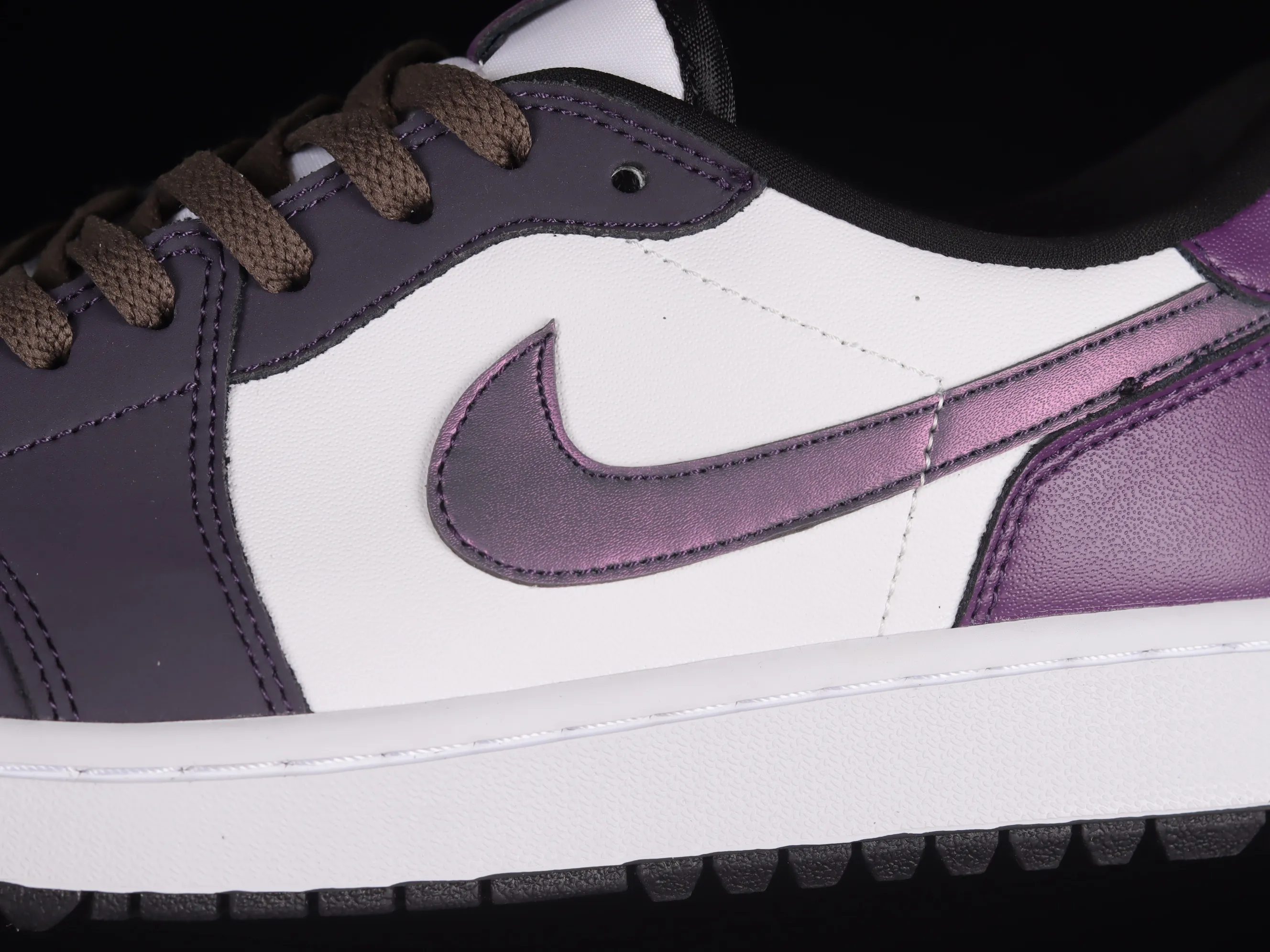 All categories Air Jordan Jordan series basketball shoes Air Jordan 1 Low Z version Air Jordan 1 Low Golf "Purple Smoke" AJ1 Joe 1 new golf version smoke white and purple DZ9787-155